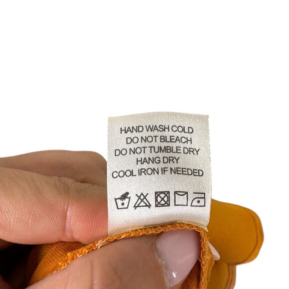 Lovers + Friends Violet Orange Satin Side Slit Formal Strapless Midi Prom Dress - Picture 10 of 10